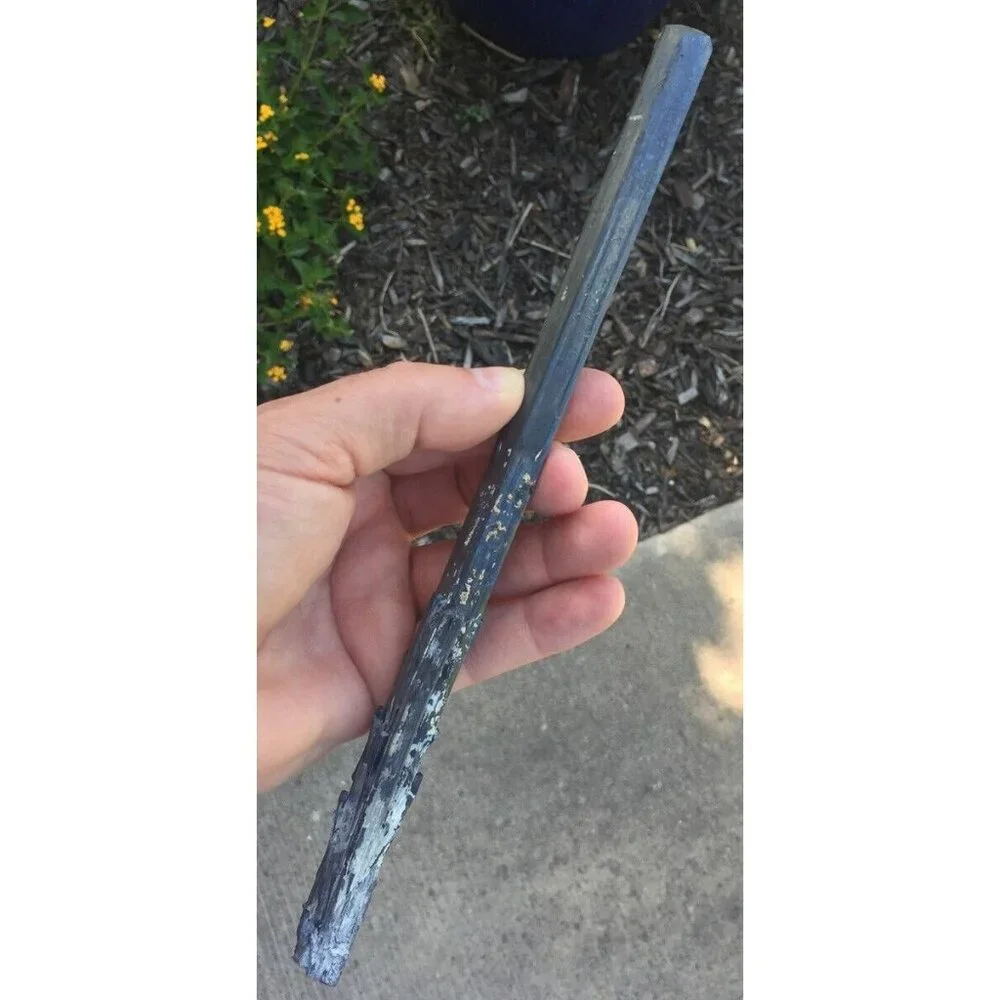 Stibnite Antimony Metal Mined Crystal Cluster 10 Inch Length Striations 163.4g‎